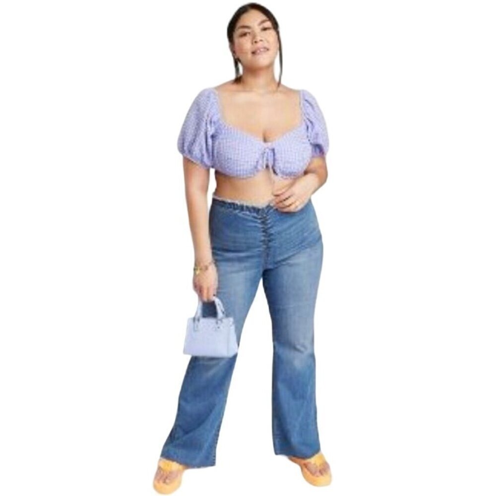 Wild Fable Low Rise 90s Flare Boho Jeans Size 12‎ Pull On Y2K Hippie Festival